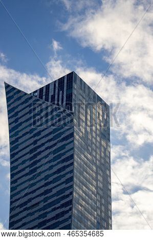 Warsaw Poland, October 2, 2022:  View Of City Center With Modern Skyscrapers - Golden Terraces Shopp