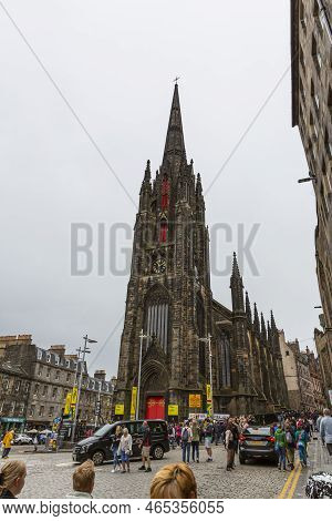 View Of The Hub Of Edinburgh At The End Of The Royal Mile