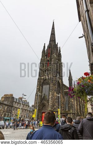 View Of The Hub Of Edinburgh At The End Of The Royal Mile