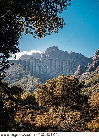 Rocky Mountain Peak Of Punta Cavallare Part Of The Aguilles De Popolasca In The Asco Mountains Of Co