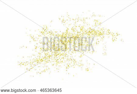 Background Plume Golden Abstract Grainy Texture, Crumbs For Background Or Backdrop. Gold Dust. Sand 