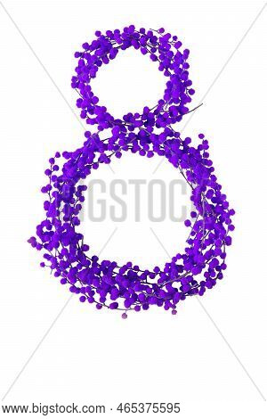 Purple Digit Eight Iwd Symbol Isolated Transparent Png.