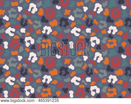 Hand-drawn Unusual Spotted Seamless Apttern For Blooming Leopard Trend Vector