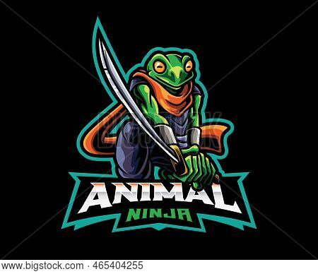 Frog Ninja Mascot Logo Design