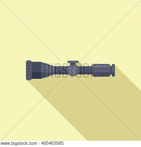 Modern Army Scope Icon Flat Vector. Rifle Gun. Sniper Target