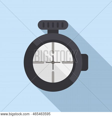 Sniper Sight Icon Flat Vector. Rifle Scope. Military Texture