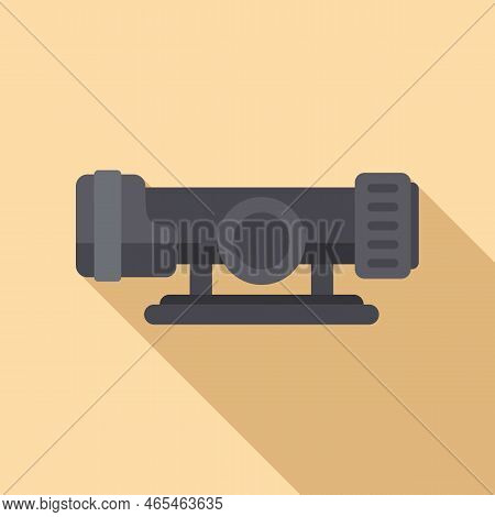 Weapon Scope Icon Flat Vector. Rifle Gun. Sight Target