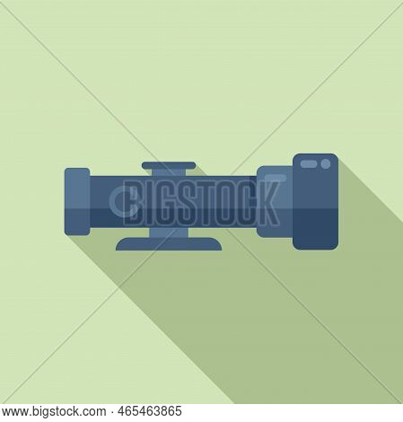 Military Scope Icon Flat Vector. Sight Target. Circle Army
