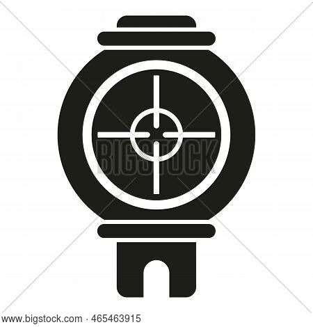 Scope Icon Simple Vector. Rifle Gun. Cross Eye