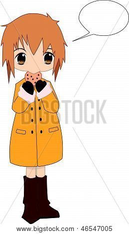 Anime Chibi vektor akcie