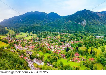 Kochel Am See Town At The Kochelsee Or Lake Kochel In Bavaria, Germany