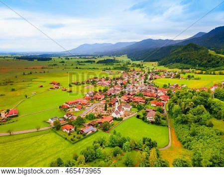 Kochel Am See Town At The Kochelsee Or Lake Kochel In Bavaria, Germany