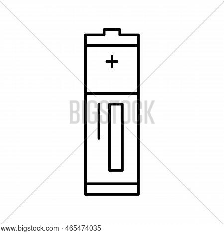 Aaa Battery Power Energy Line Icon Vector. Aaa Battery Power Energy Sign. Isolated Contour Symbol Bl
