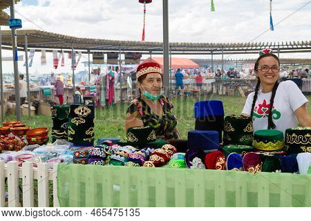 Kazan, Republic Of Tatarstan, Russia - July 3, 2021: Sabantuy, The Peoples Tatar Fieldwork Holiday