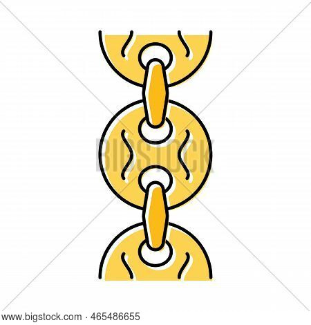 Puffed Mariner Chain Color Icon Vector. Puffed Mariner Chain Sign. Isolated Symbol Illustration