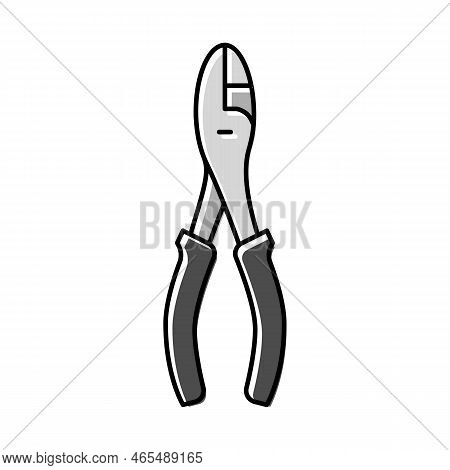 Slip Joint Pliers Color Icon Vector. Slip Joint Pliers Sign. Isolated Symbol Illustration
