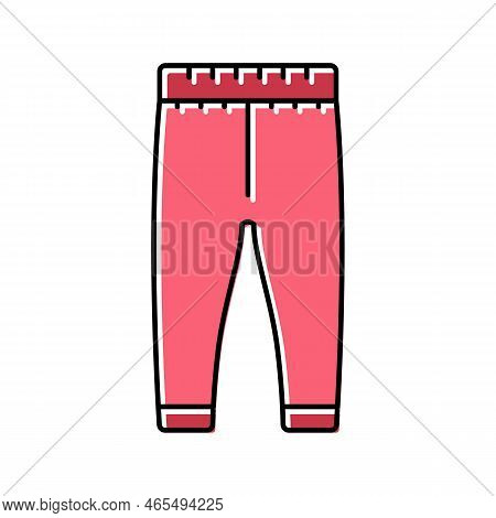 Leggins Girl Baby Cloth Color Icon Vector. Leggins Girl Baby Cloth Sign. Isolated Symbol Illustratio