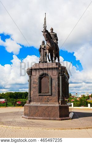 Monument To Grand Prince Vladimir And Saint Fedor In Vladimir City, Golden Ring Of Russia