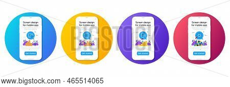 Minimal Set Of Search Photo, Cpu Processor And Location App Line Icons. Phone, Cellphone Ui Interfac