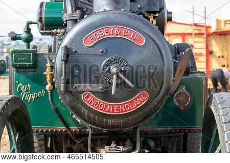 Tarrant Hinton.dorset.united Kingdom.august 25th 2022.a Restored Robey And Co Traction Engine From 1