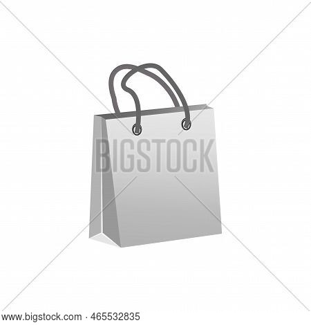 Paper Bag. Sale Label. Vector Illustration. Stock Image.