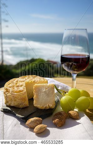 Tasting Of Tawny Port Wine And Local Portuguese Matured Cheese Queijo Serpa, Setubal Area, Portugal