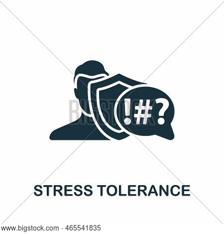 Stress Tolerance Icon. Monochrome Simple Life Skills Icon For Templates, Web Design And Infographics