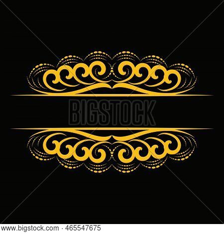 Luxury Gold Vintage Title Frame Png Transparent Background For Wedding Invitation Card