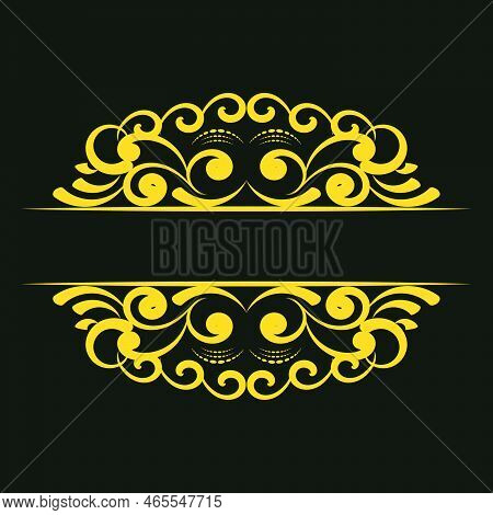 Luxury Gold Vintage Title Frame Png Transparent Background For Wedding Invitation Card