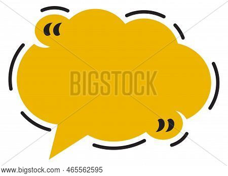 Quote Bubble Template. Blank Citation Color Cloud