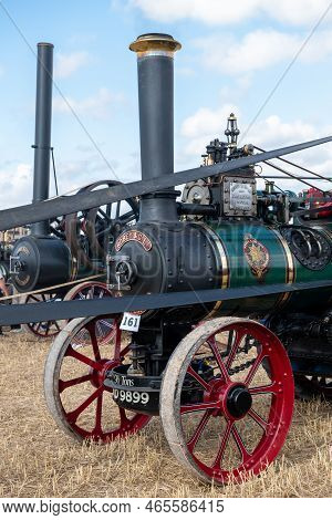 Tarrant Hinton.dorset.united Kingdom.august 25th 2022.a Robey Traction Engine From 1909 Is On Displa