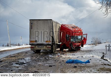 Сar Body After Accident On A Road