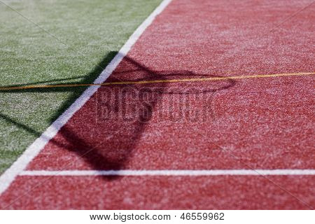 Abstract photo of street ball cort