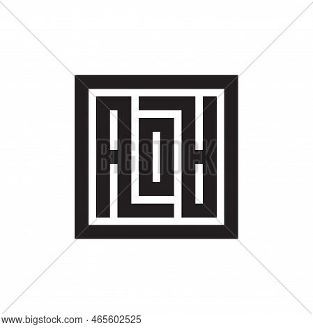 Initial Letter Aoa Logo Icon Design, Square Shape Monogram Logo