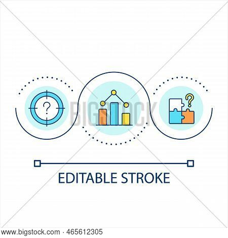Solve Problem Loop Concept Icon. Decrease Statistics. Low Performance. Identify Issues Abstract Idea