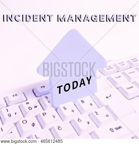 Conceptual Display Incident Management. Conceptual Photo Process To Return Service To Normal Correct
