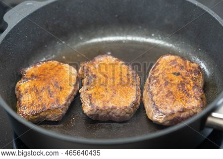 Pan Roasted Steak With Fresh Wild Mushrooms
