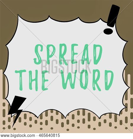 Text Caption Presenting Spread The Word. Business Concept Share The Information Or News Using Social