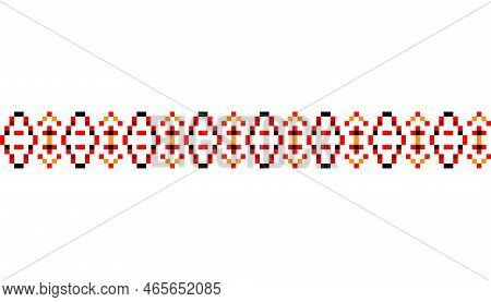 Ukrainian Traditional Embroidery. Pattern For Cross Stitching Decoration. Cross-stitch Traditional F