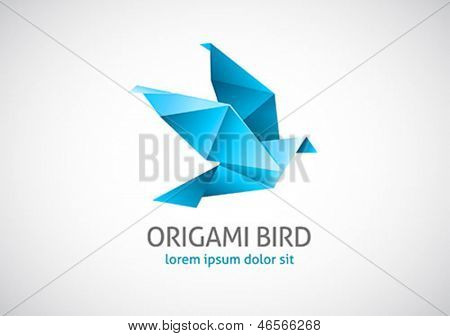 Origami ptak ikona