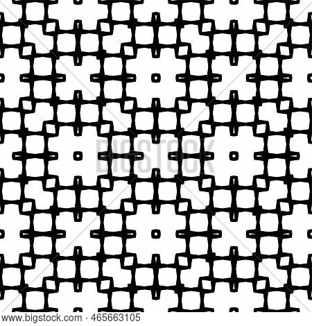 Abstract Geometric Pattern With Crossing Thin Straight Lines. Stylish Texture In Black Color.seamles
