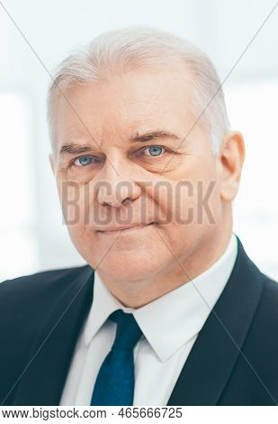 Close Up. Portrait Of A Mature Business Man.