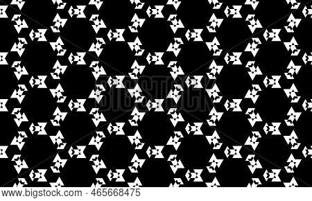 Square Seamless Background Pattern From Black Vintage Bell Symbols Are Different Sizes And Opacity.