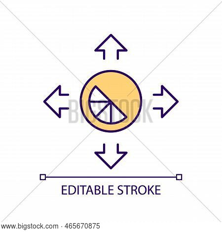 Brand Development Rgb Color Icon. Expand Business. Create Strategy. Increase Company Recognition. Is