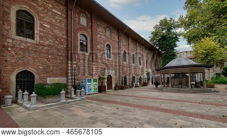 Istanbul, Turkey - August 31, 2022: Courtyard Of Arap Mosque, Or Arap Camii, Formerly A Roman Cathol