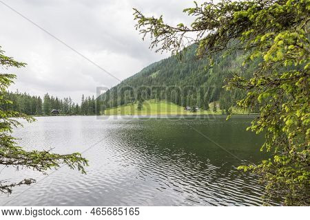 Landscape Nature And Lake Etrachsee In Austria