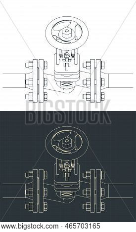 Bypass Steam Valve Isometric Blueprint