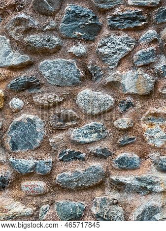 Stone Background Or Texture. Part Of A Large Stone For Background Or Texture