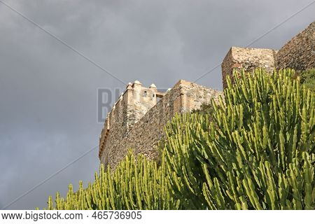 Exterior Walls Of Almunecar Castle In Andalucia , Spain