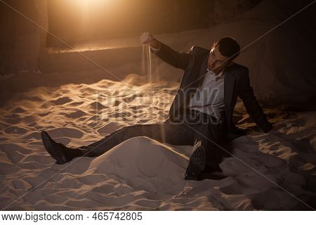 Businessman Building His Business Empire And Envisaging Success. Concept, A Young Financier And His 